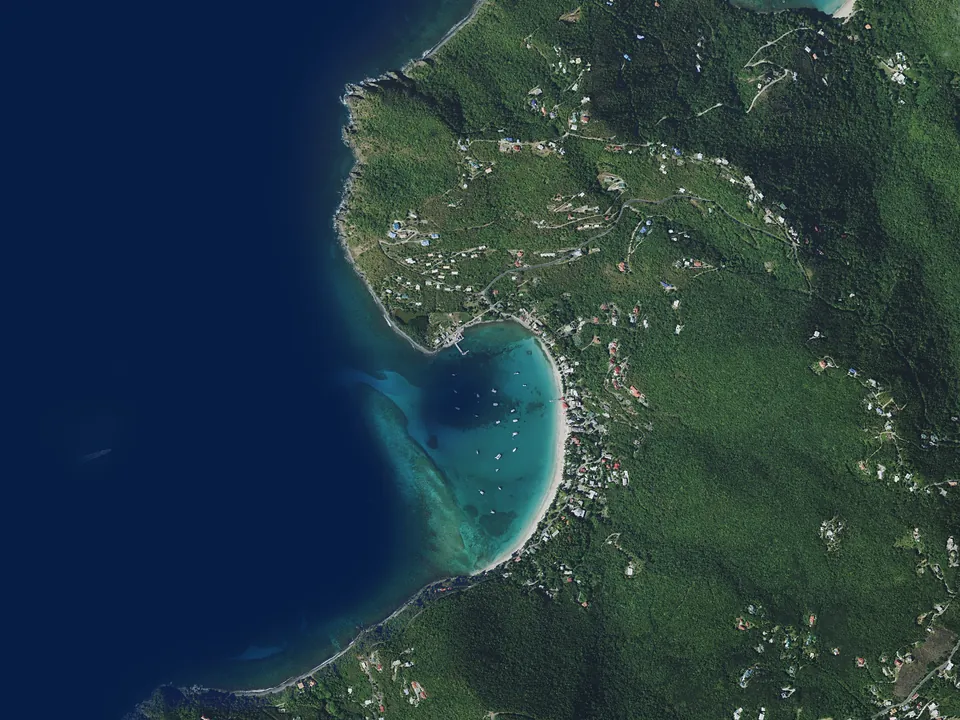 Satellite view of Cane Garden Bay