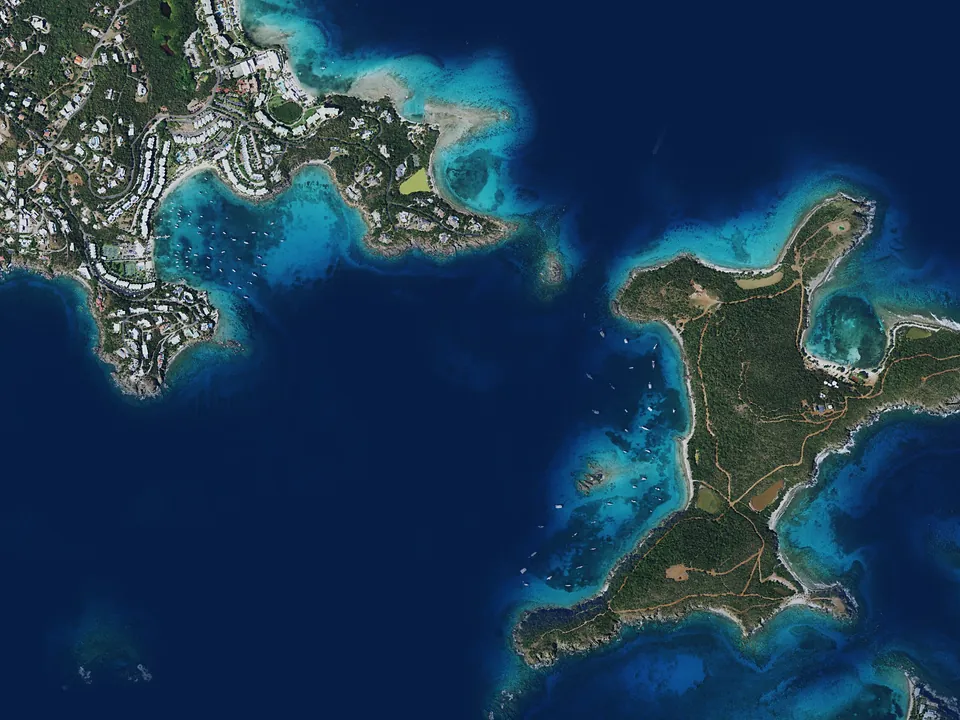 Satellite view of Christmas Cove