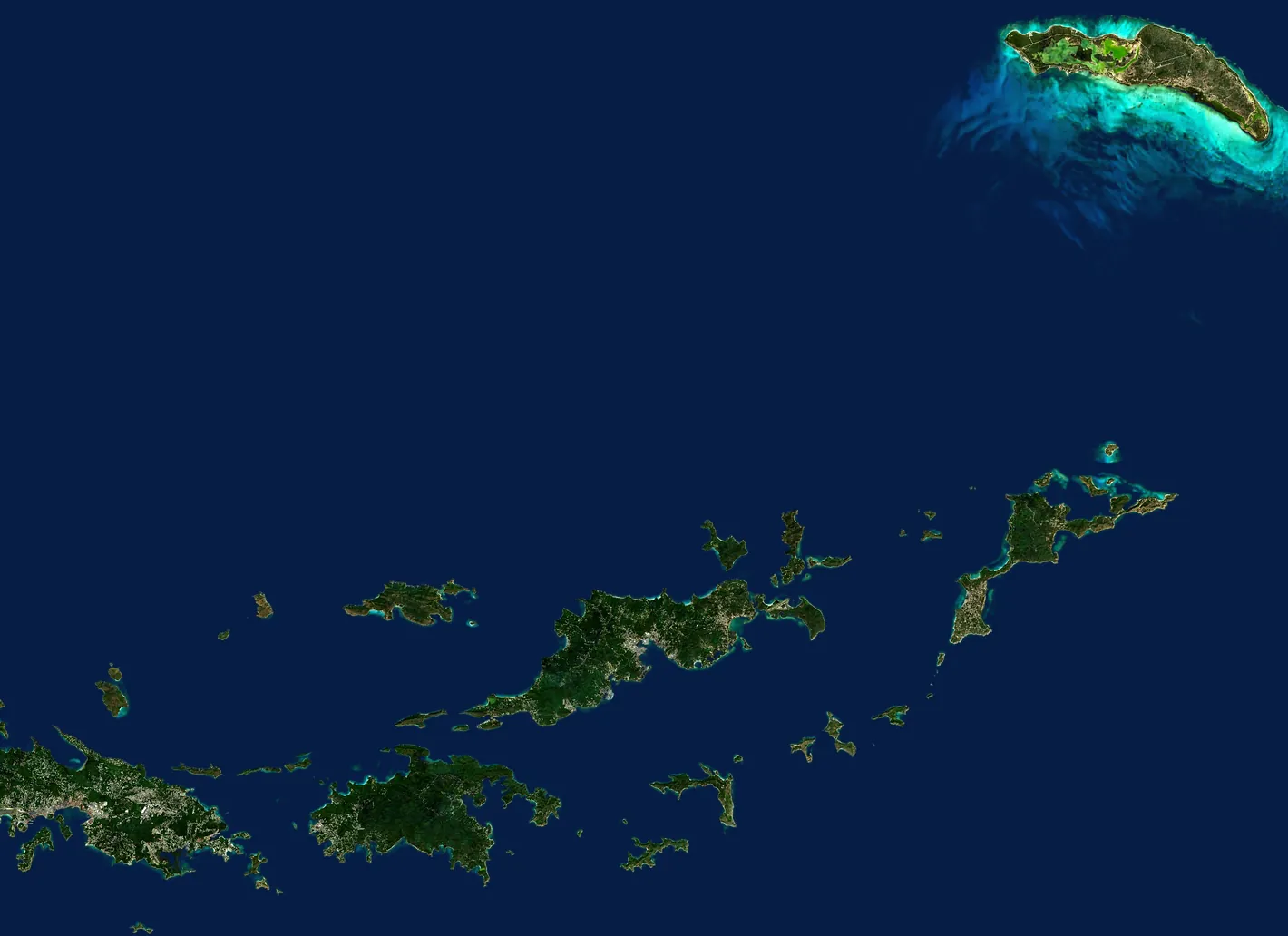 Satellite view of the seven nights passage